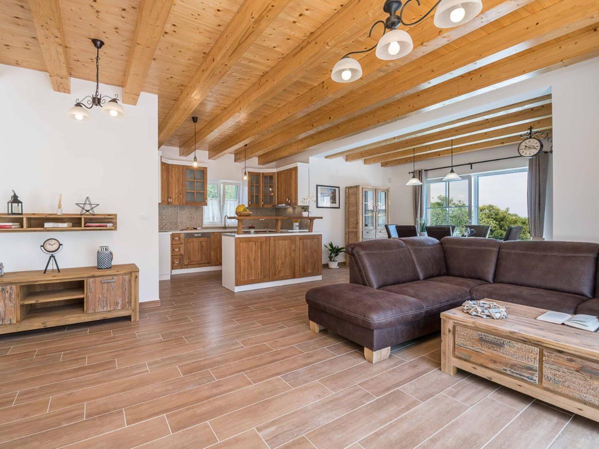 Moderne Istrische Steinvilla - 4 Sterne Mit Privatem, Beheizbaren Pool & Meerblick Kavran Εξωτερικό φωτογραφία